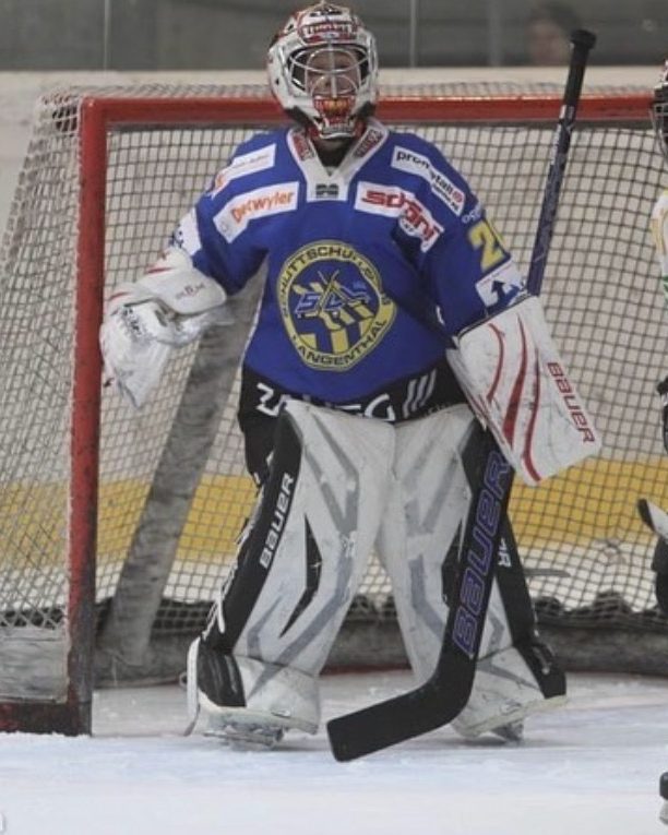 Janis Chatelain als junger Goalie an einem Nachwuchsturnier
